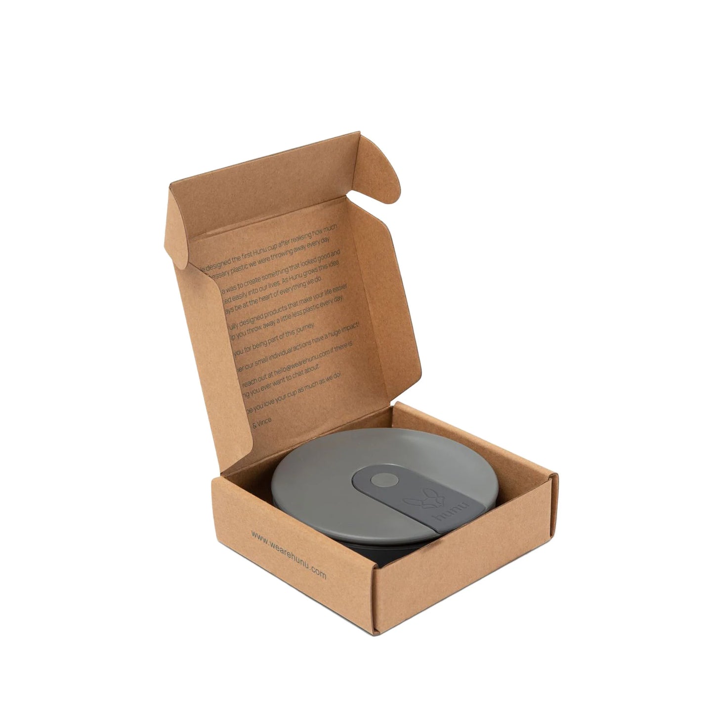 HUNU réutilisable/pliable, 12 oz, charbon de bois