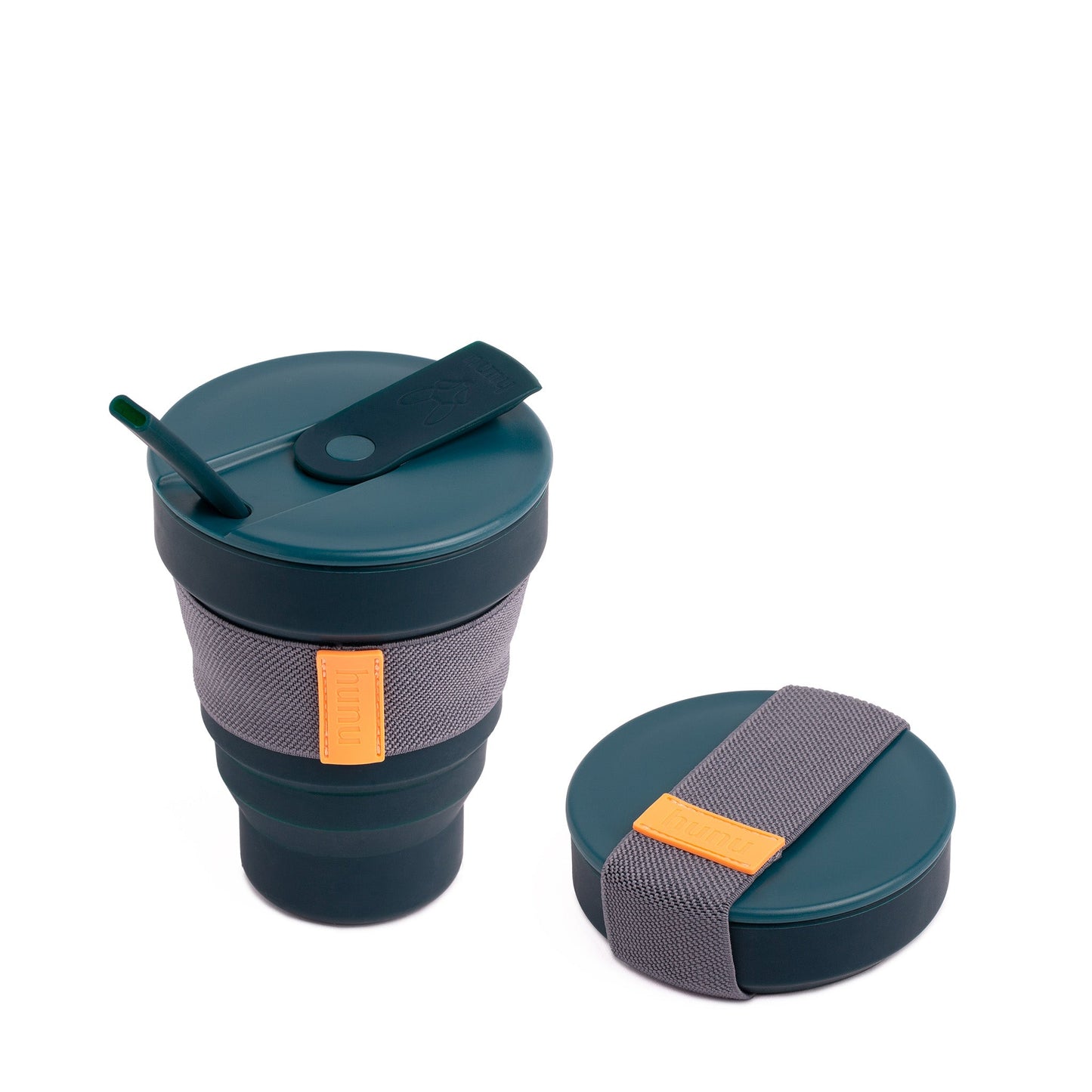 HUNU Mug réutilisable/pliable, 16 oz. Océan