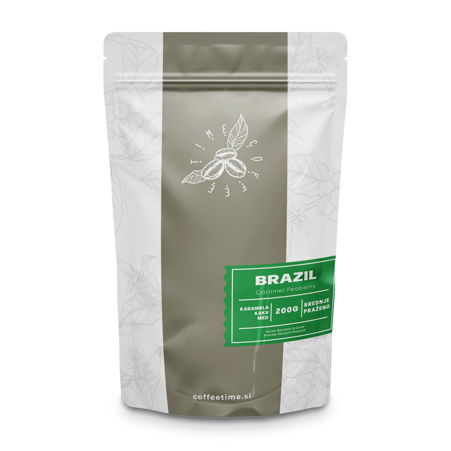 BRAZIL Caramel Peaberry; SREDNJE PRAŽENJE