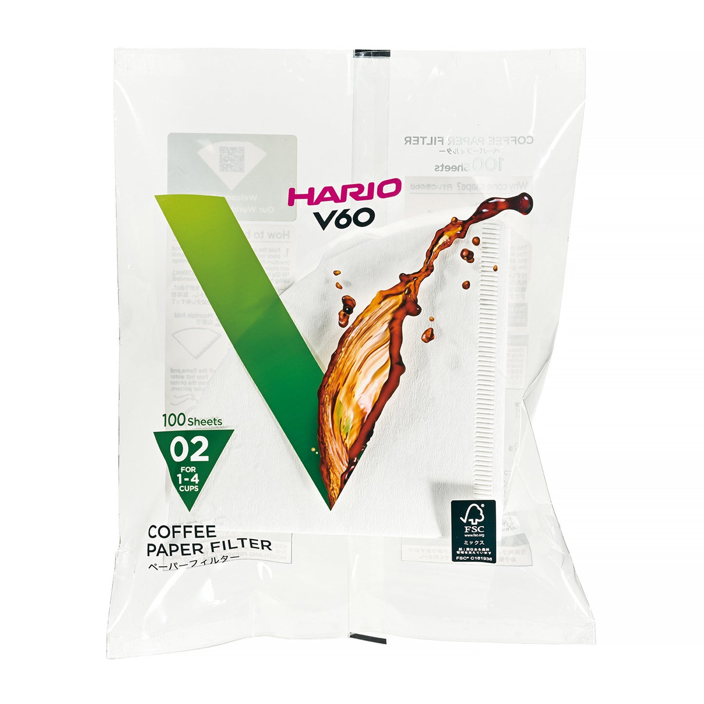 FILTRES HARIO V60, 100 pièces