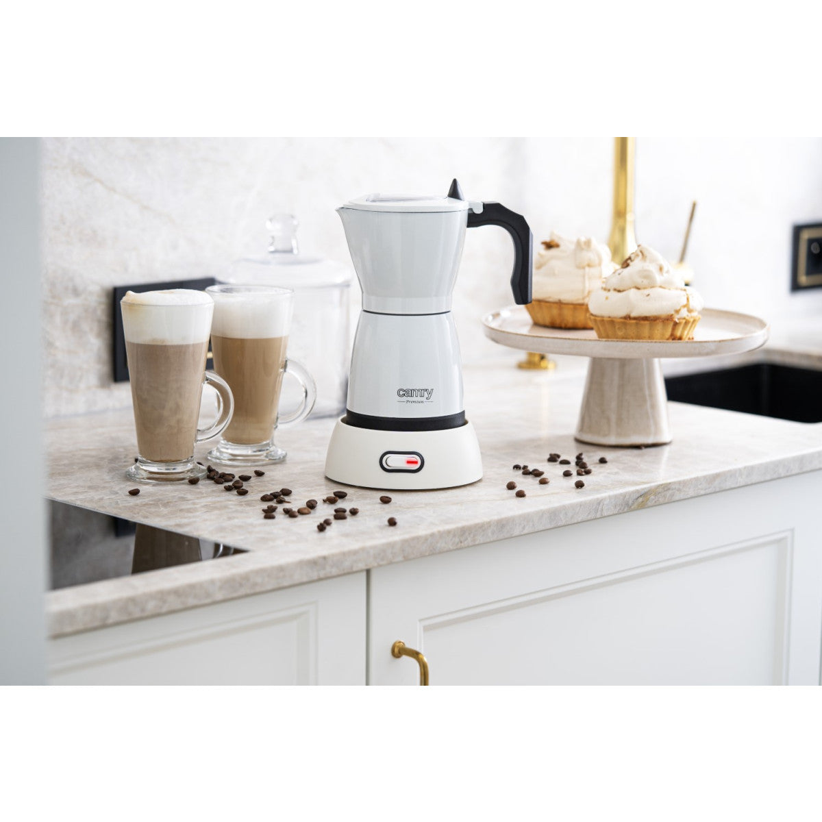 Camry White Electric Flour Coffee Maker 300ML CR4415W