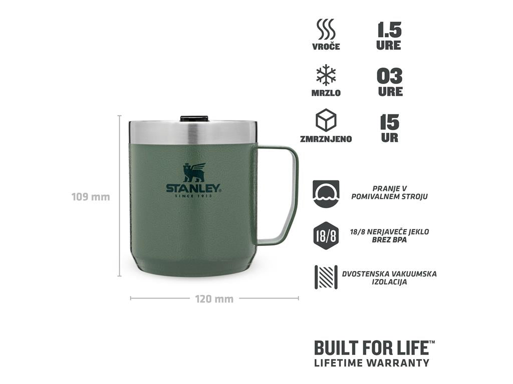 The Legendary Camp Mug .35 L, Hammertone Green