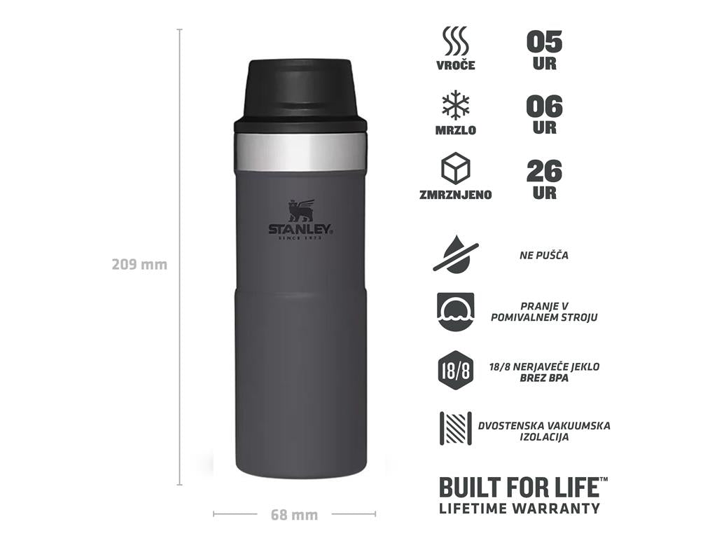 The Trigger Action Travel Mug .35 L,  Charcoal